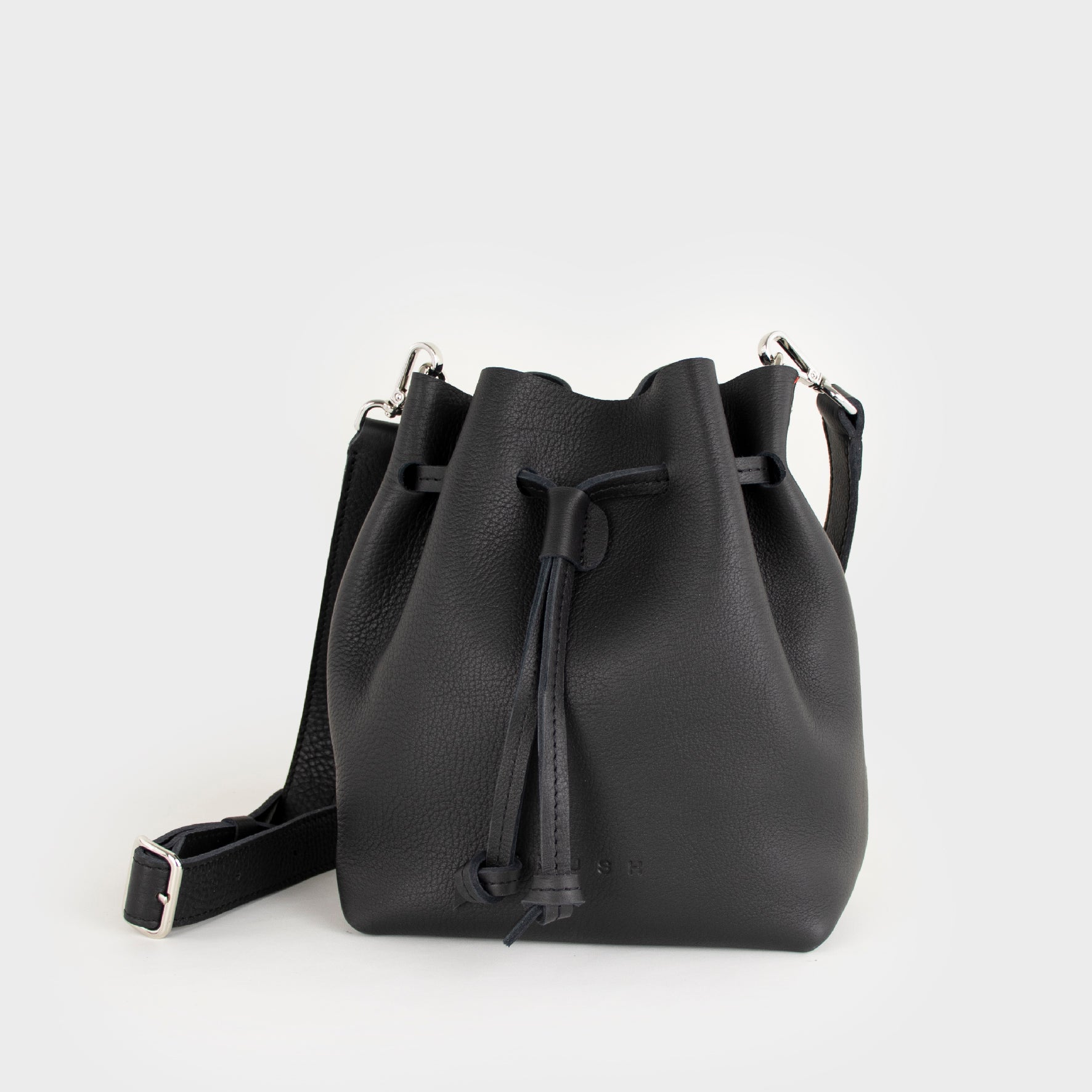 Bolso Bandolera De Cuero Mujer Negro - Magic Syna