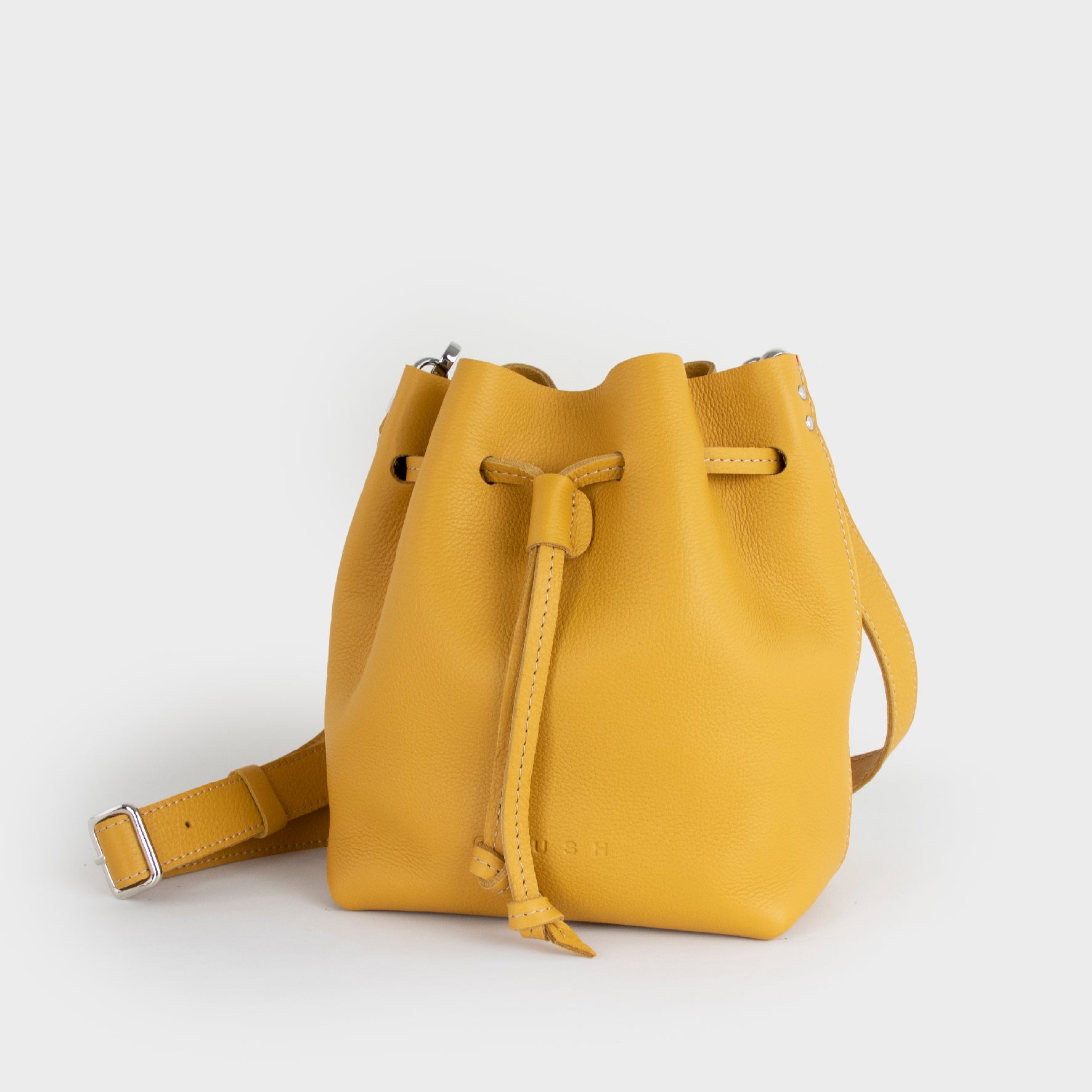 Bolso Bandolera De Cuero Mujer Amarillo - Magic Syna