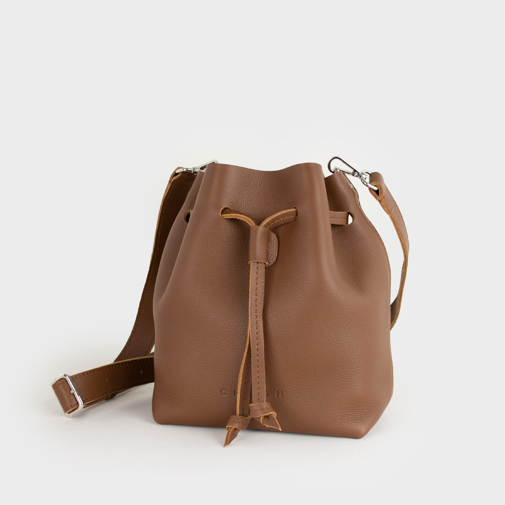 Bolso Bandolera De Cuero Mujer Marrón - Magic Syna