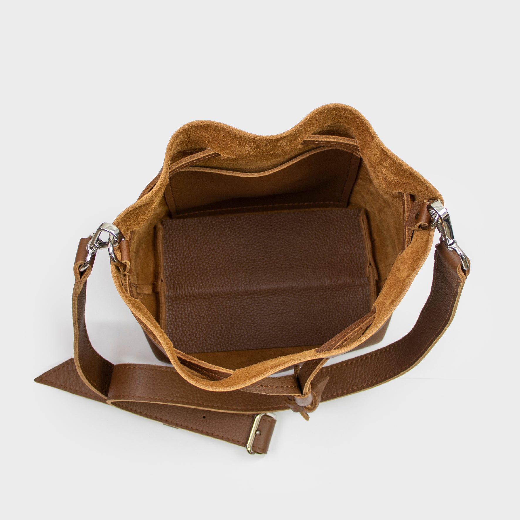 Leather Crossbody Bag Women Tan Big - Magic Syna