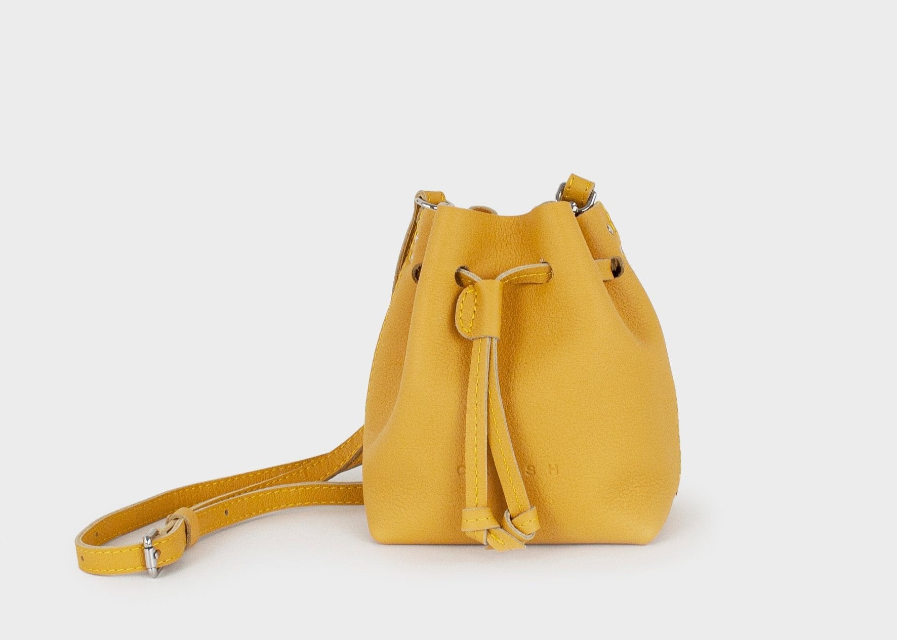 Bolso Bandolera De Cuero Mujer Amarillo - Magic Syna