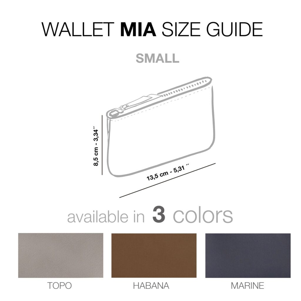 Mia - Leather Purse Women - Small - Marine