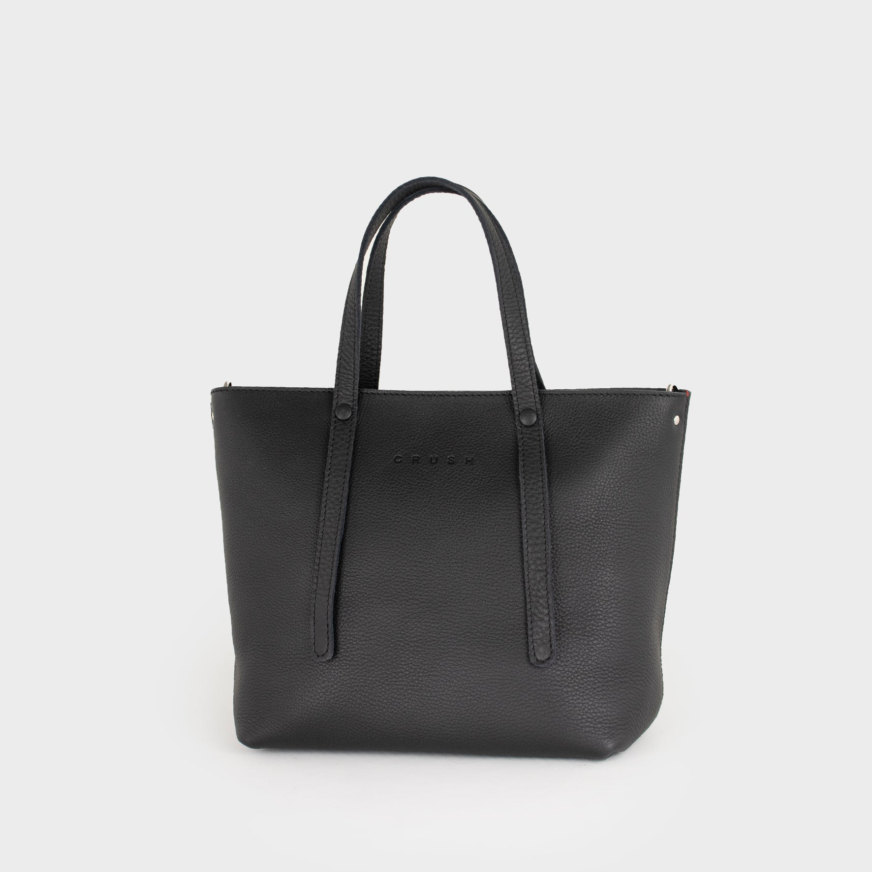 Leather Tote Bag Women Black M - Jarana Syna