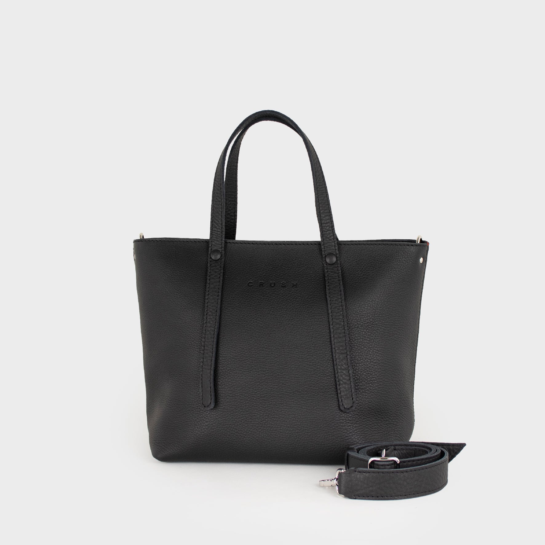 Bolso Tote de Cuero Mujer Negro M - Jarana Syna