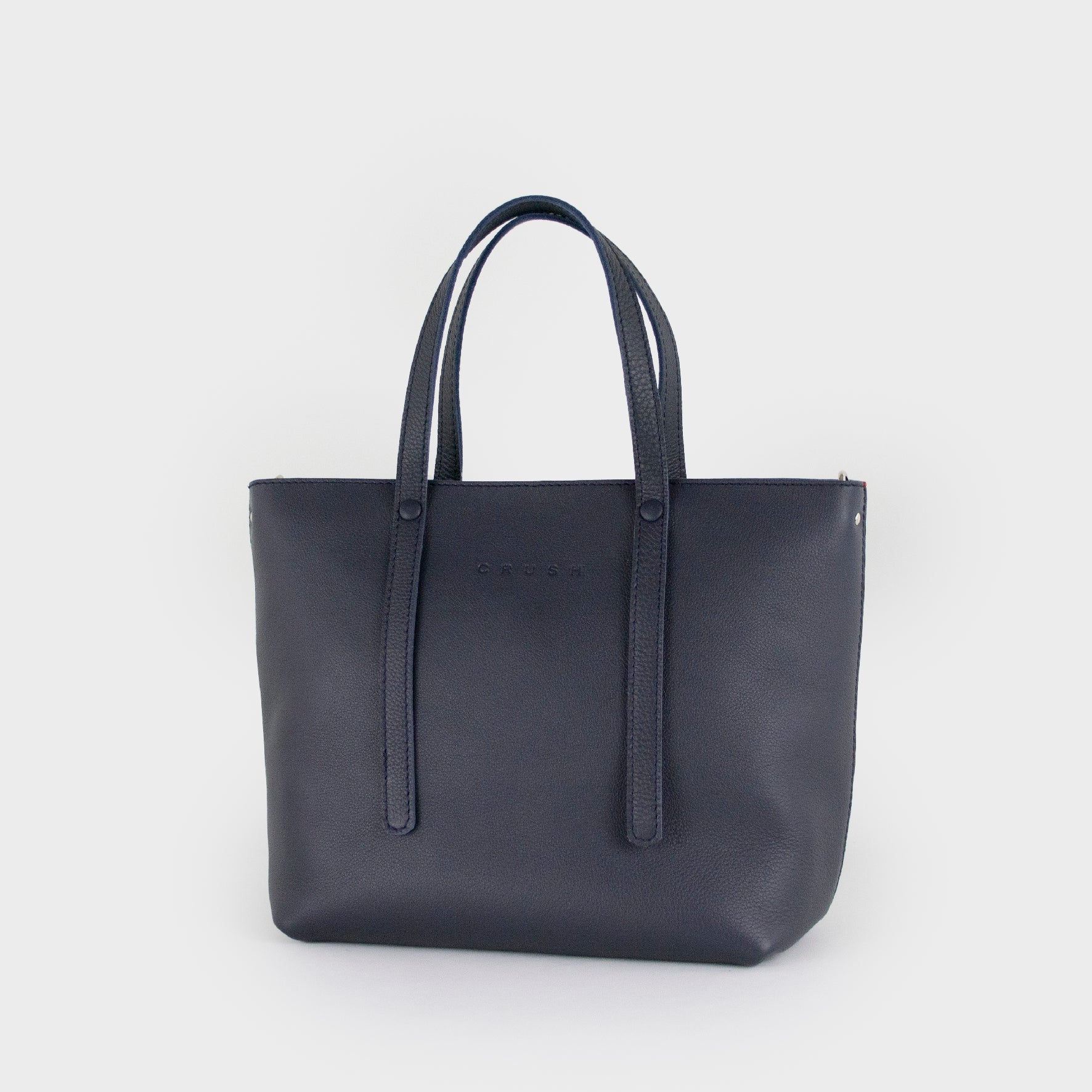 Bolso Tote de Cuero Mujer Azul Oscuro M - Jarana Syna