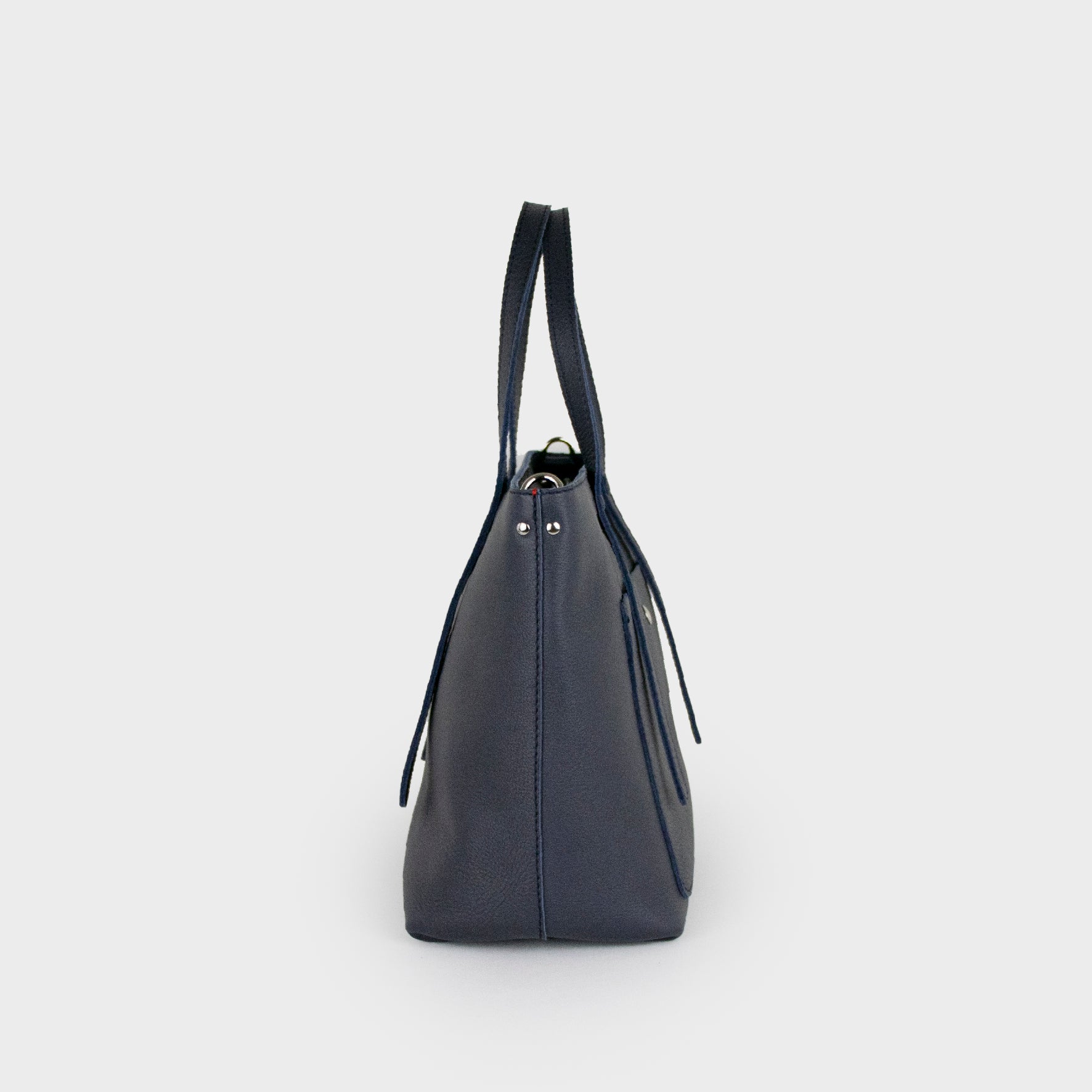 Bolso Tote de Cuero Mujer Azul Oscuro M - Jarana Syna