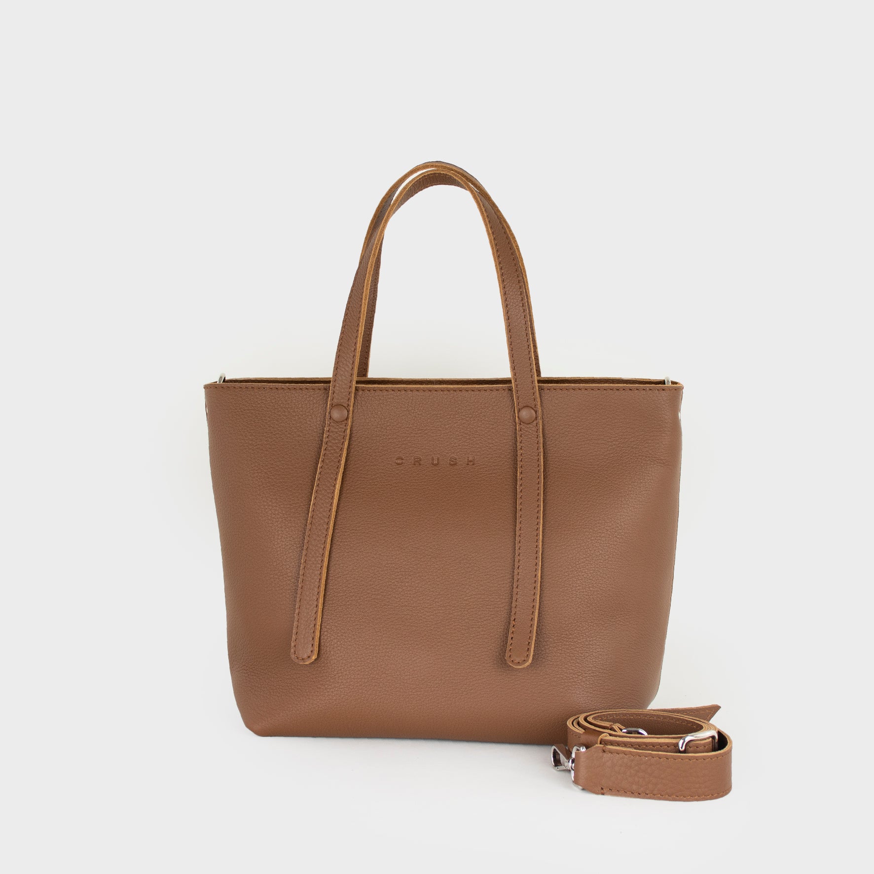 Leather Tote Bag Women Tan M - Jarana Syna