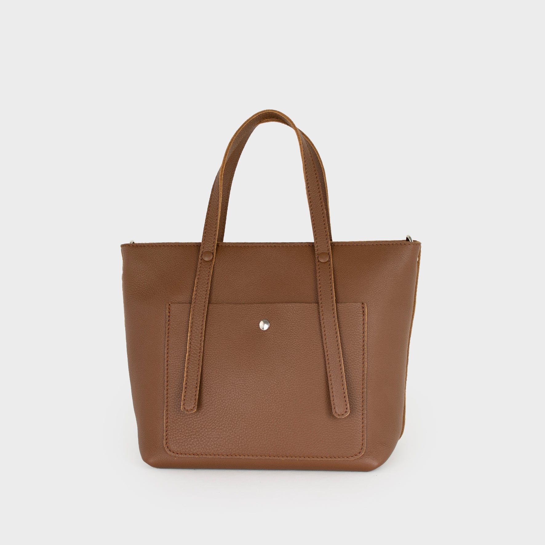 Leather Tote Bag Women Tan M - Jarana Syna