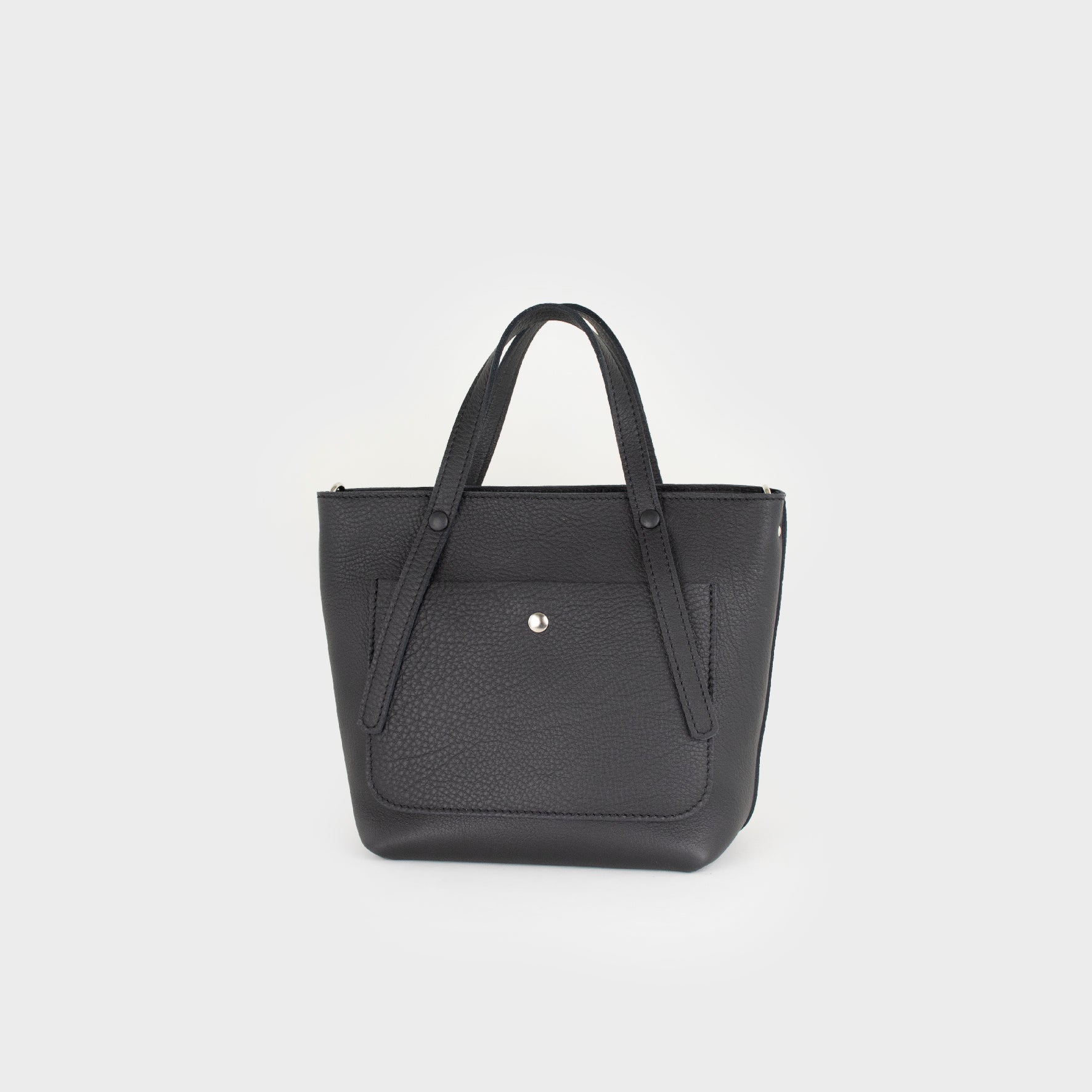 Leather Tote Bag Women Black S - Jarana Syna