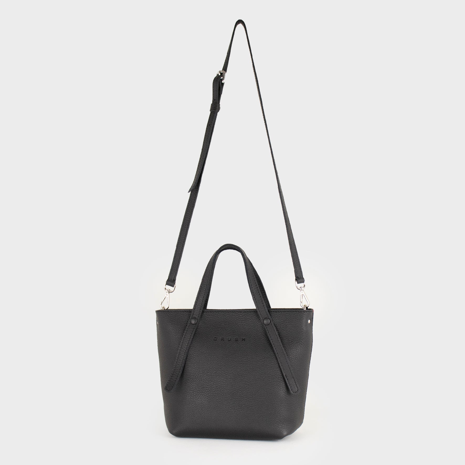 Leather Tote Bag Women Black S - Jarana Syna