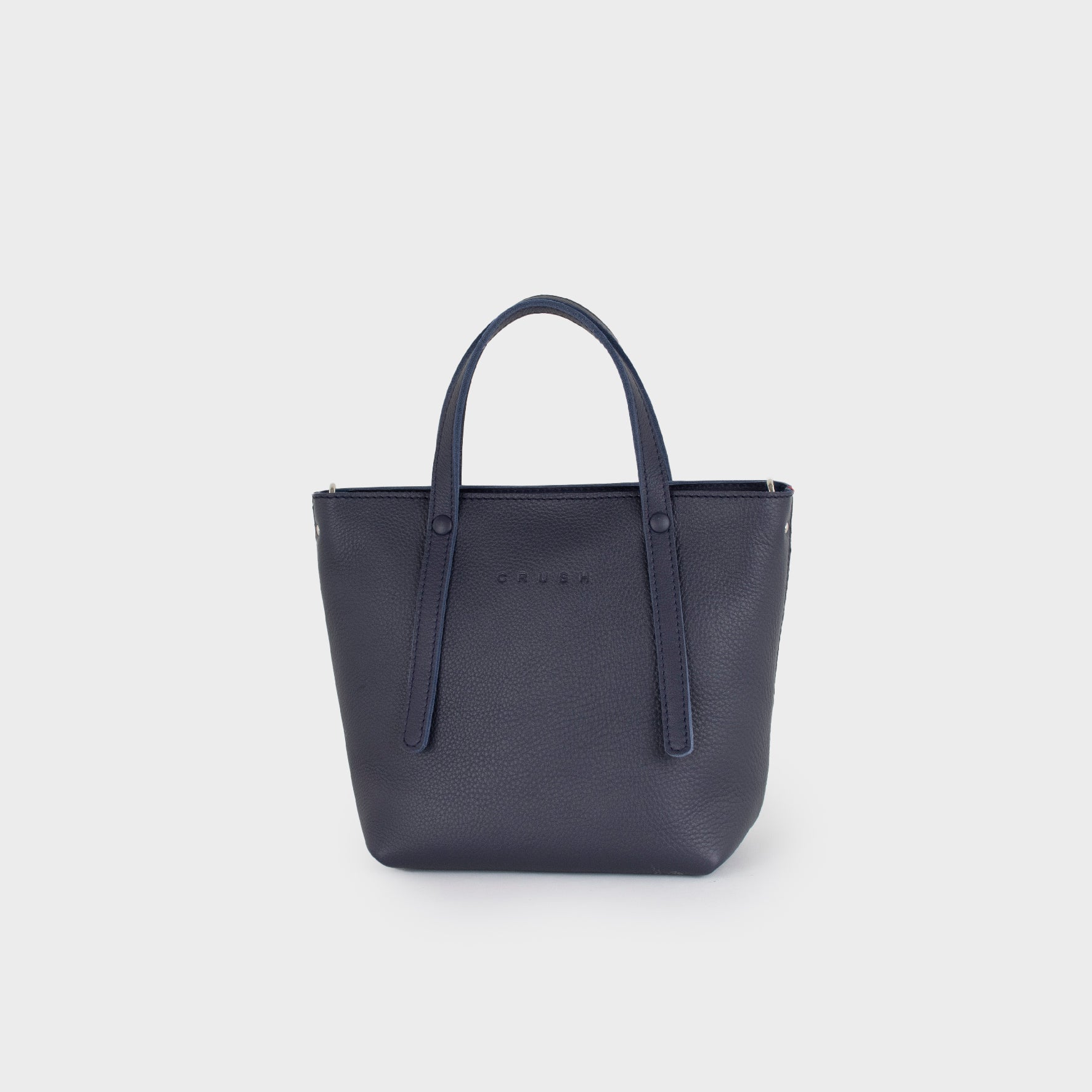 Leather Tote Bag Women Dark Blue S - Jarana Syna