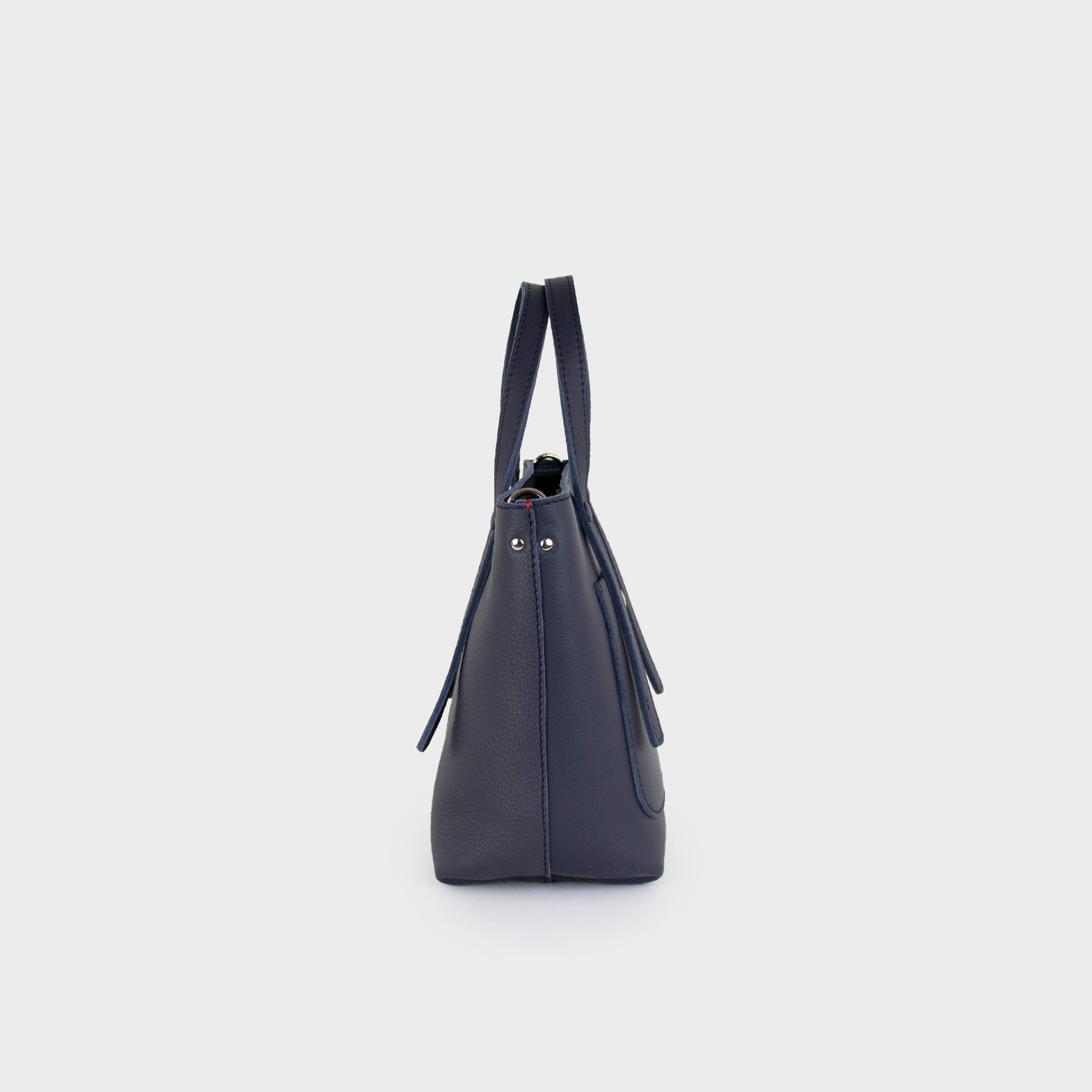 Bolso Tote de Cuero Mujer Azul Oscuro S - Jarana Syna