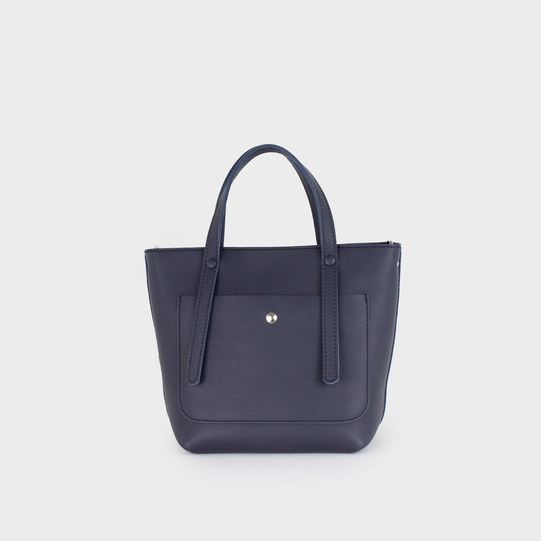 Bolso Tote de Cuero Mujer Azul Oscuro S - Jarana Syna