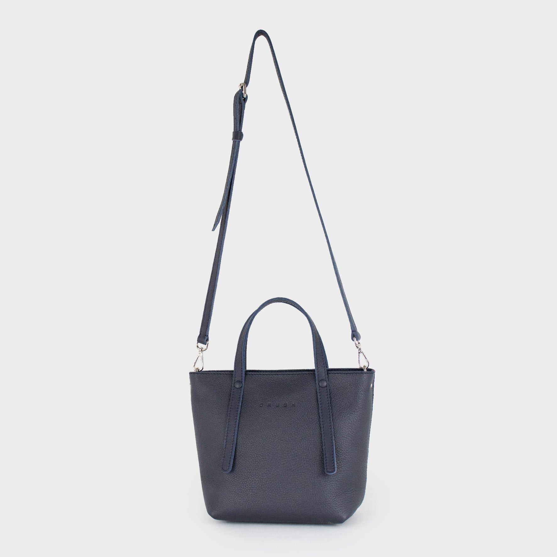 Bolso Tote de Cuero Mujer Azul Oscuro S - Jarana Syna